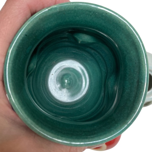 vases jars 4 small bud handmade red blue green ceramic 4" - Picture 11 of 16